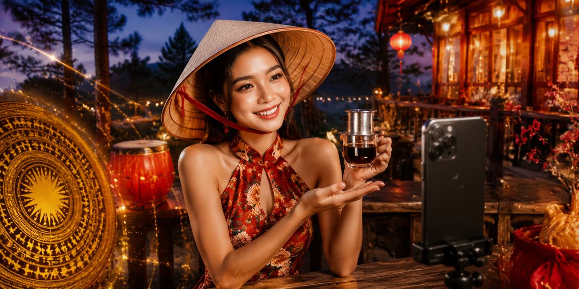 Người dùng tại Đà Lạt trải nghiệm casino trên điện thoại với nón lá