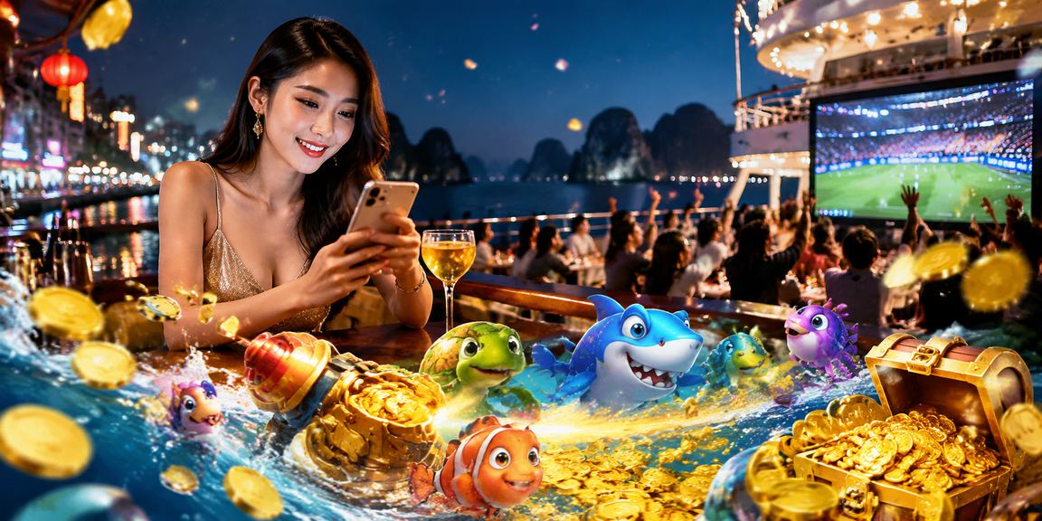 Người dùng tham gia lễ hội giải trí và theo dõi cá cược esports tại Hạ Long Bay
